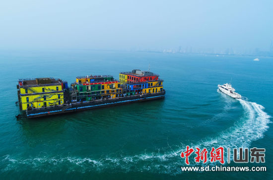 中国最大海洋牧场多功能配套平台“海上牧歌”。(资料图) 日照海洋发展局供图